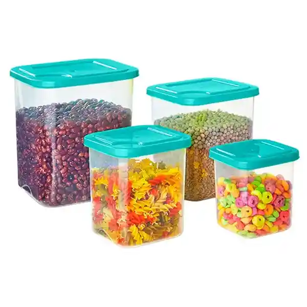 Novedades Plásticas Juego Recipientes Despensa