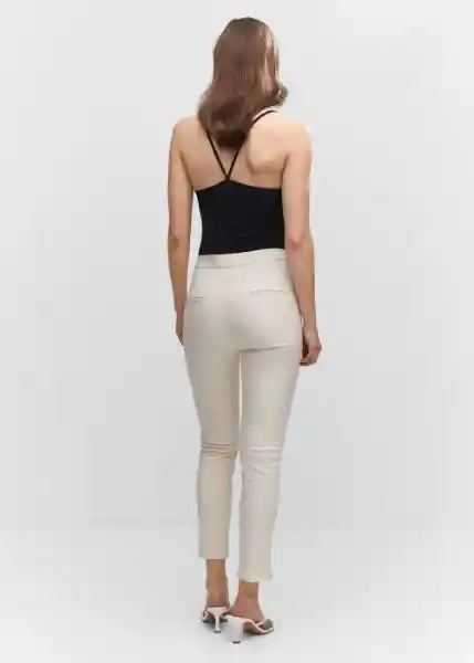 Pantalón Malu5-h Crudo Talla 34 Mujer Mango