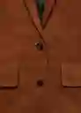 Saco Americana Nobu Tabaco Talla S Mujer Mango
