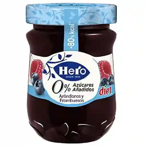 Hero Mermelada Arándano Frambuesas Diet Confitura
