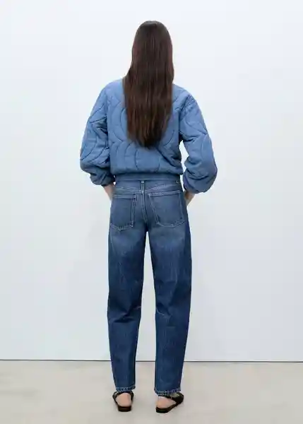Chaqueta Puzzle Azul Talla S Mujer Mango