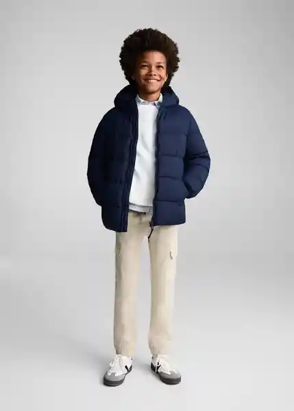 Abrigo Anorak America7 Navy Talla 06 Niños Mango