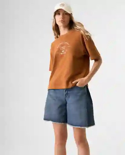 Camiseta Mujer Café Talla L 602G002_CAF181154 Americanino