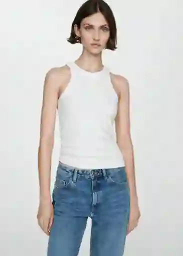 Top Boni Blanco Talla XS Mujer Mango