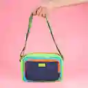 Bolso Crossbody Serie Bloques de Color Azul Miniso