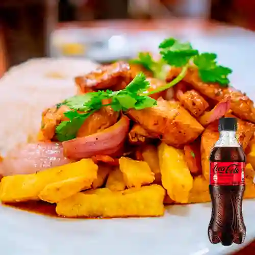 Combo Pollo Saltado + Coca Cola Sin Azúcar 400 ml