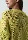Saco Tejido Mujer Verde Tilo Medio Talla M 482G082 Naf Naf