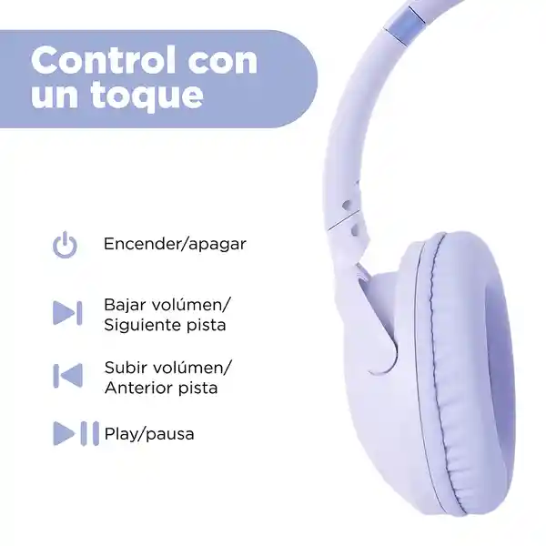 Audífonos Inalámbricos Life is For Fun Morado Mod Wb205 Miniso