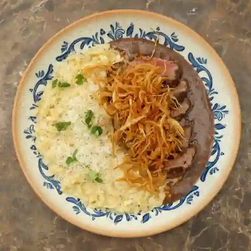 Lomo con Orzo Trufado