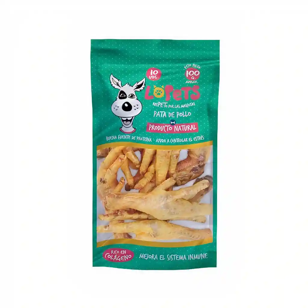 Lopets Alimento para Perro Patas de Pollo