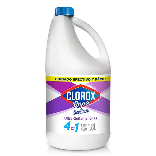 Quitamanchas Sin Cloro Clorox Ropa 4 en 1 Blanca 1.8 L