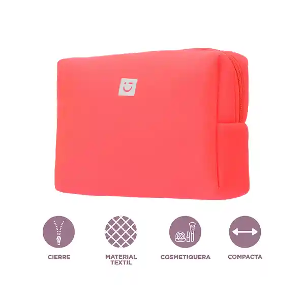Cosmetiquera Tela Tipo Esponja Coral Serie Miniso
