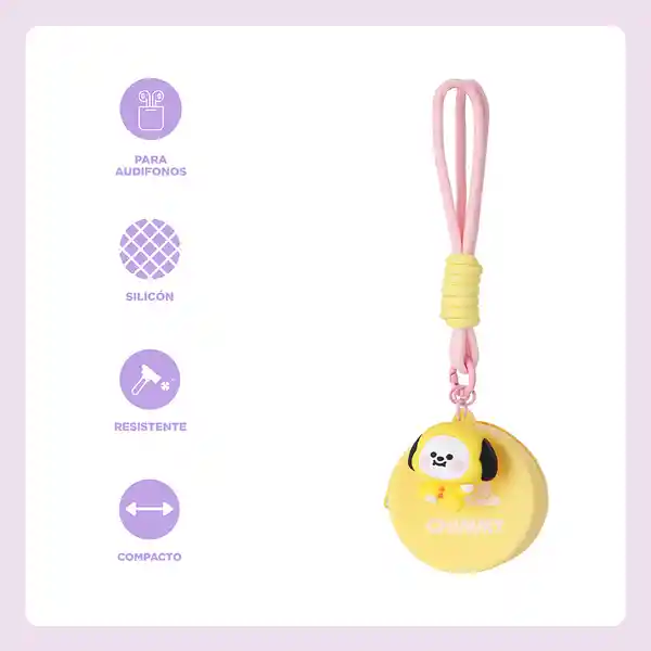 Estuche Protector de Audífonos Baby Chimmy Serie Bt21 Miniso
