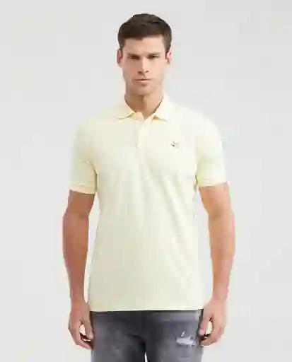 Camiseta Polo Muscle Amarillo Anís Claro L Chevignon