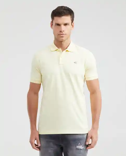 Camiseta Polo Muscle Amarillo Anís Claro L Chevignon