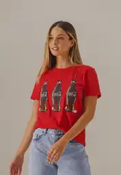 Coca Cola Camiseta Manga Corta Rojo Talla L