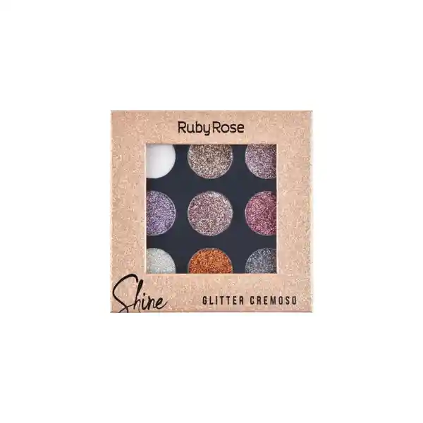 Ruby Rose Paleta de Sombras Shine Glitter Gold