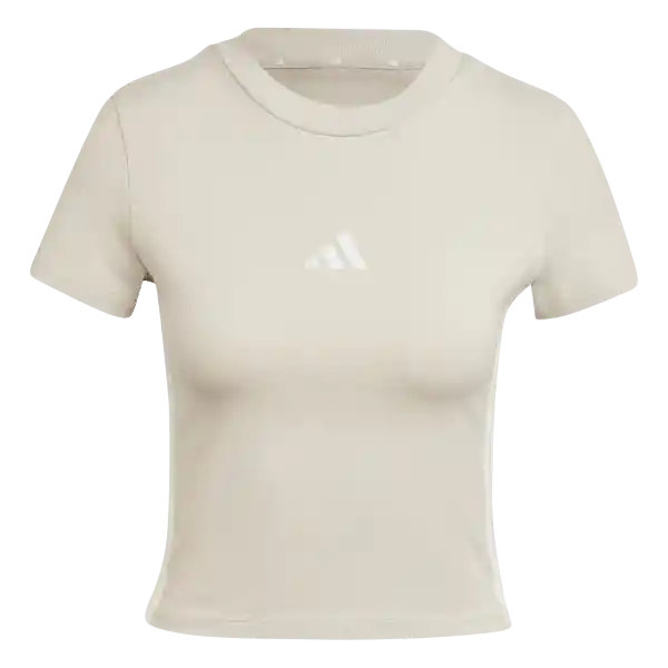 Adidas Camiseta 3S Sj Baby Manga Corta Mujer Gris Talla XS