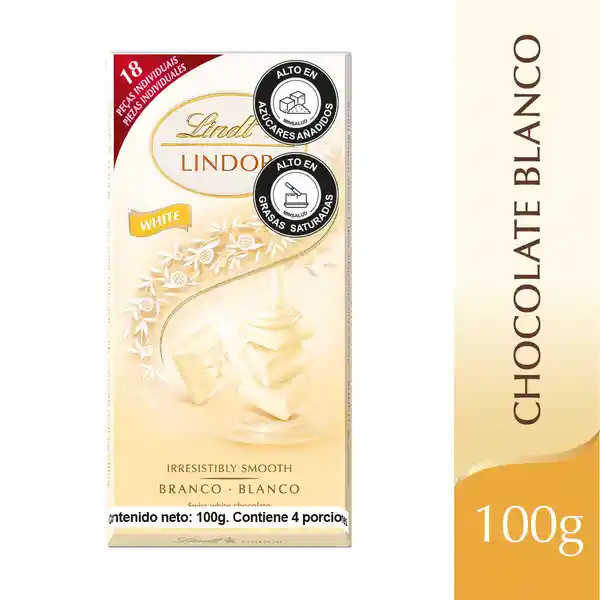 Lindt Lindor Barra de Chocolate Blanco