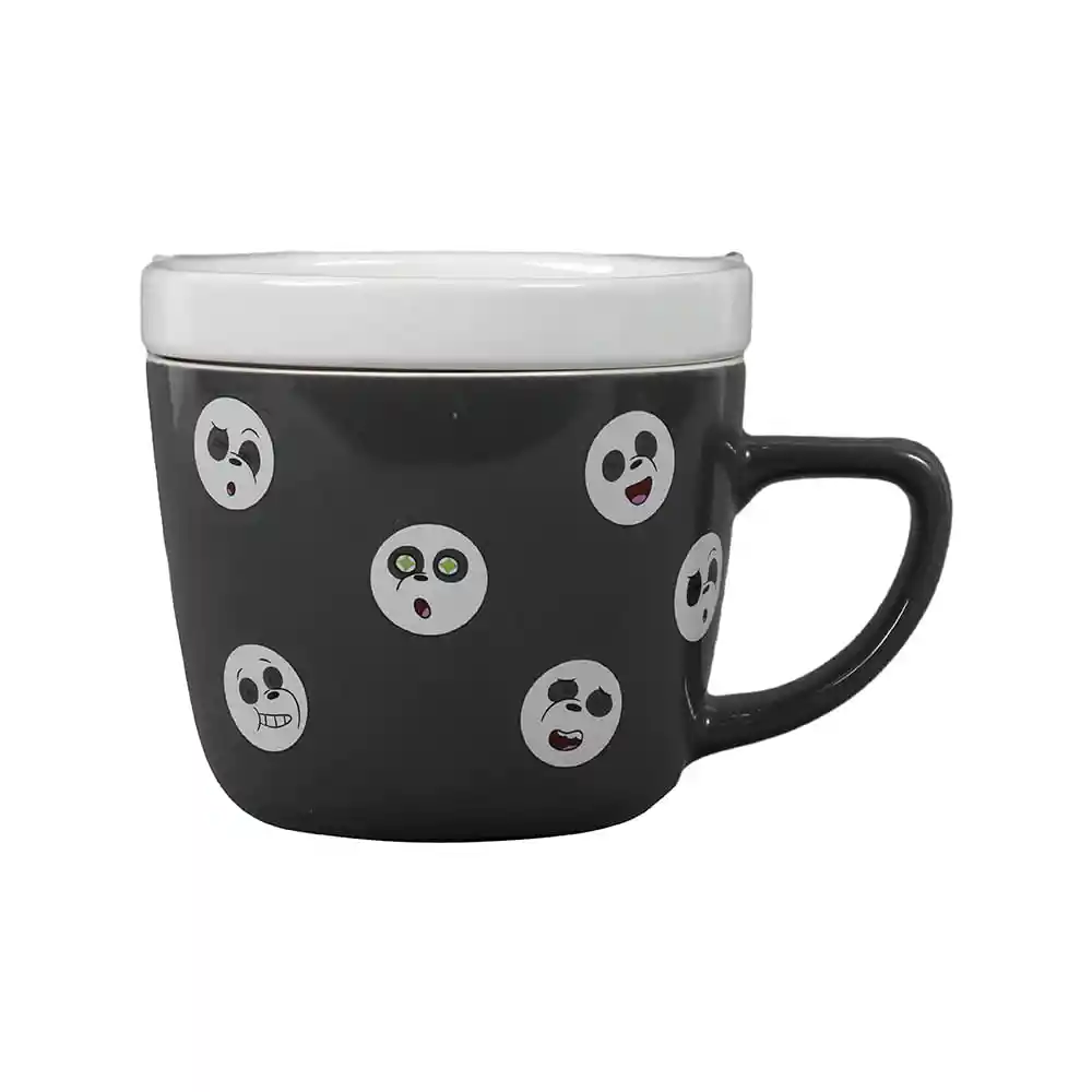 Taza de Cerámica Con Tapa We Bare Bears Collection Panda Miniso