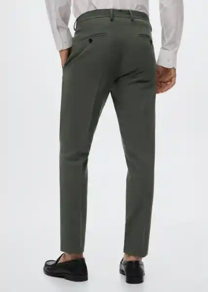 Pantalón Paulo Verde Talla 40 Hombre Mango