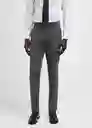 Pantalón Milan Gris Talla 38 Hombre Mango