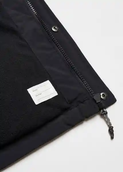 Abrigo Anorak Ruben Negro Talla 10 Niños Mango