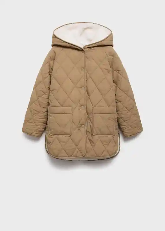 Chamarra Anorak Judith Camel Talla 11 Niñas Mango