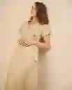 Vestido Albarizo Beige Medio Talla M 692G002 Esprit