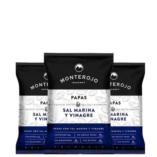 Monterrojo Pack Papas Sal Marina y Vinagre