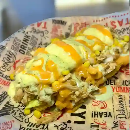Patacón de pollo campesino
