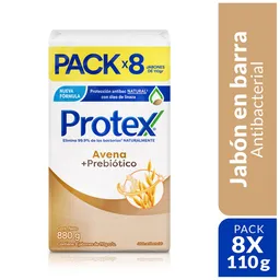 Jabón Protex Avena + Prebiótico en Barra 8x110g