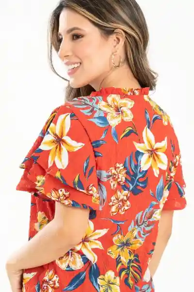 Blusa Mahala Color Rojo Persa Talla M Ragged