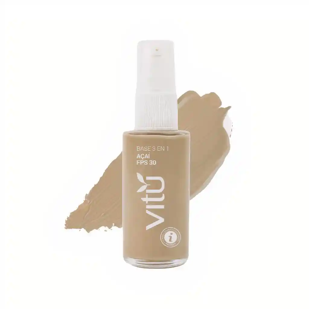 Vitu Base 3 En 1 Acaí Fps 30 Prebase Corrector 03 Nuez 28 Ml