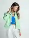 Chaqueta Bestie Mujer Verde Braña Claro Talla S 022F373 Naf Naf