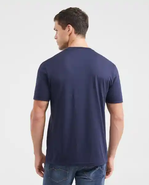 Camiseta Cuello Masculino Azul Dark Ultra Oscuro TL Chevignon