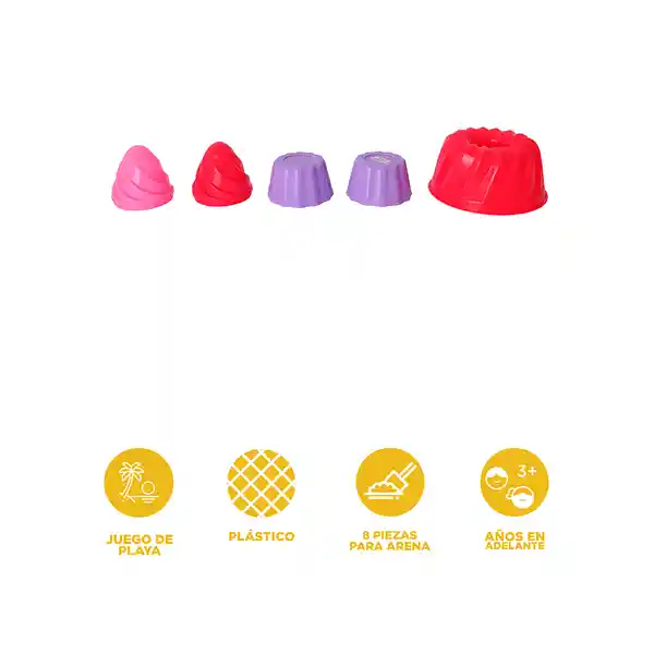Set Cubo de Playa Con Formas Serie Miniso