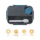 Contenedor Para Alimentos Azul y Negro 1300 mL Miniso