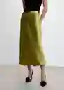 Falda Mia2 Verde Talla 24 Mujer Mango