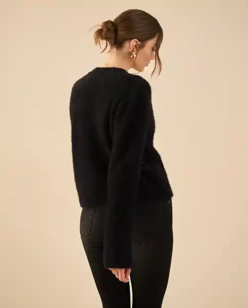 Suéter Tejido Negro Puro Ultraoscuro Talla L 462G202 Esprit
