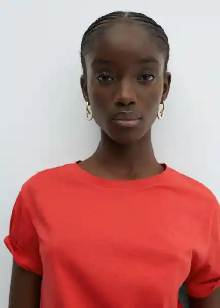 Camiseta Chalaca Rojo Talla M Mujer Mango
