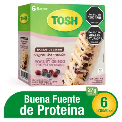 Tosh Barra de Cereal Frutos del Bosque y Yogur Griego