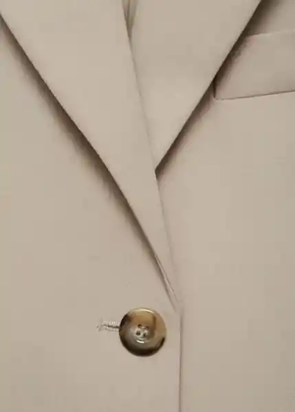 Blazer Americana Crista Beige Talla S Mujer Mango