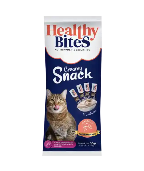 Healthy Bites Snack Cremoso Para Gato Sabor Salmón