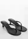 Sandalias Helena Negro Talla 38 Mujer Mango