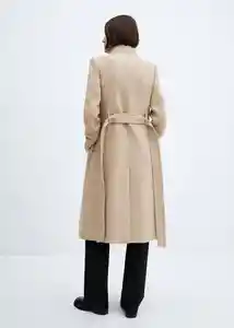 Abrigo Sirenita Camel Talla 28 Mujer Mango