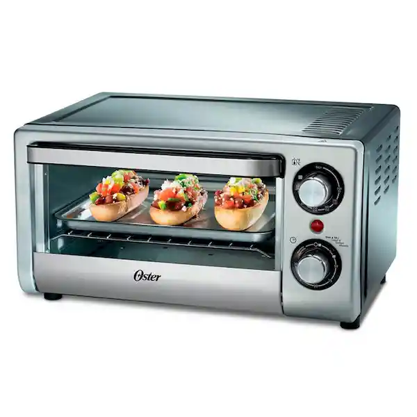 Oster Horno Tostador Tuesta Hornea y Asa Cromado 10 L