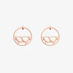 Les Georgettes Aretes Tresse Rosa 30 mm