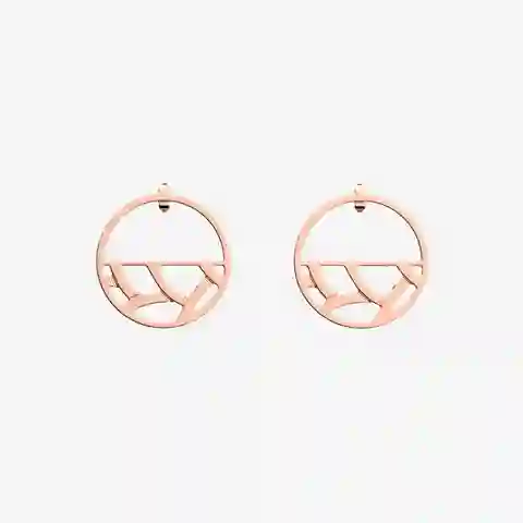 Les Georgettes Aretes Tresse Rosa 30 mm