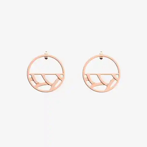 Les Georgettes Aretes Tresse Rosa 30 mm